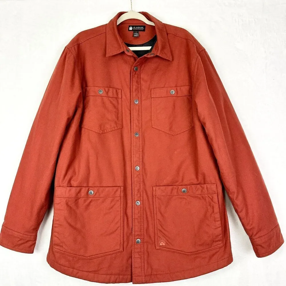 Alaskan Hardgear by Duluth Trading Trapline Flannel Shirt Jacket Large Tall